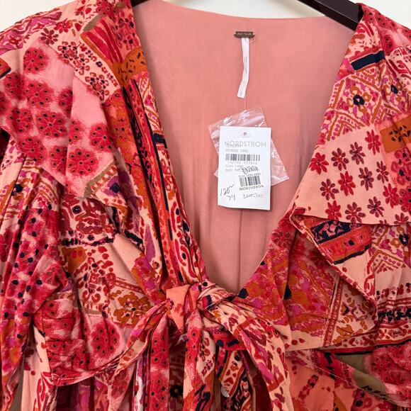 NWT Free People Lennon Button Front Primrose Maxi Dress - Picture 5 of 6